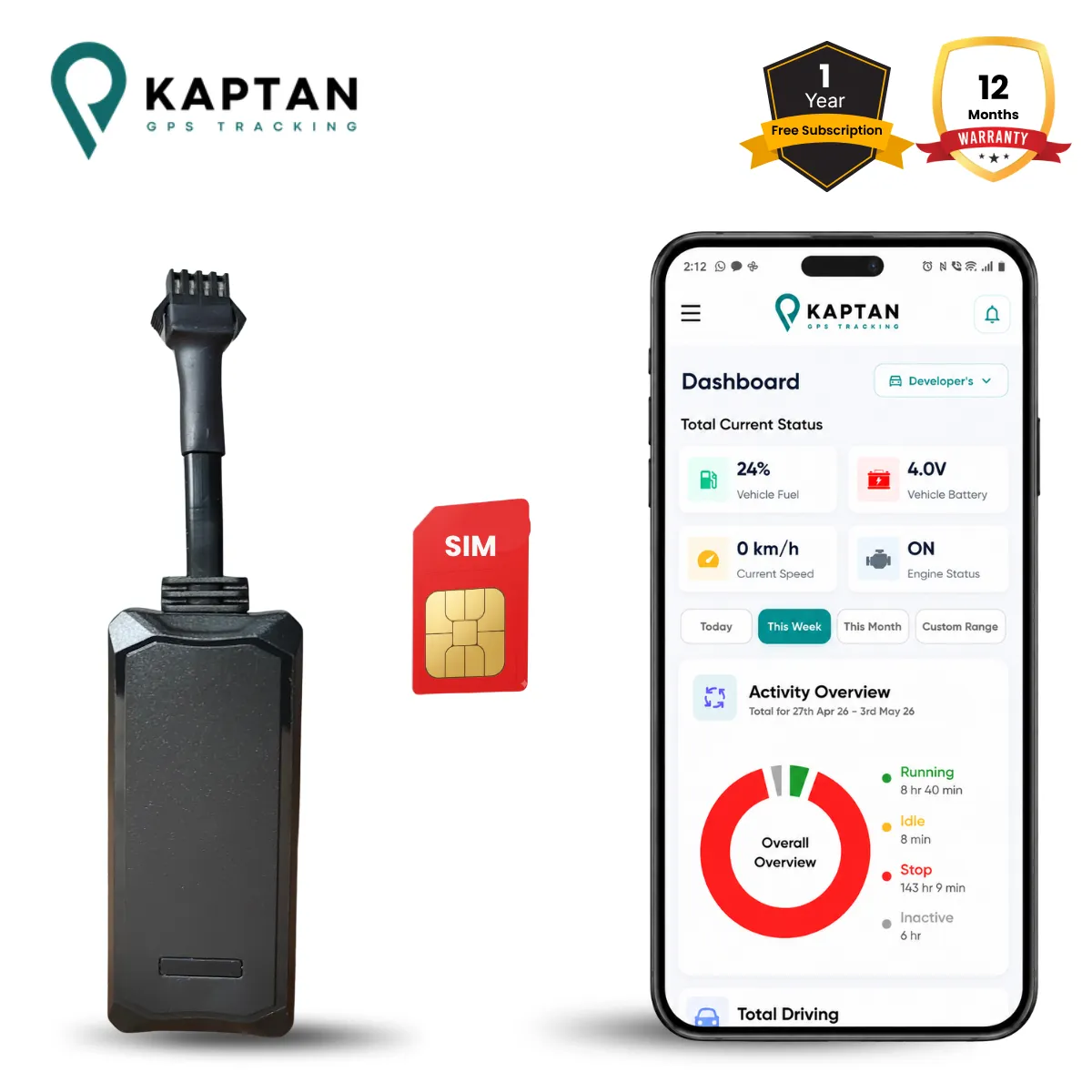 Kaptan GPS HYJN06 Compact GPS Tracker