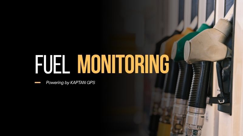 Fuel monitoring system dashboard displaying fuel level graphs and theft alerts